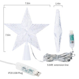Bright Zeal 19Cm Smart Color Changing Led Christmas Tree Topper Star With Diy Modes - thumbnail 4