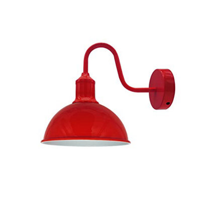 Matt Red Dome Wired Led Wall Light, Pack Of 1 - image 1