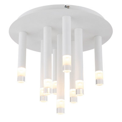 Luminosa Lighting Luminosa Ryan Multi Arm Semi Flush Ceiling Lamp White Matt 9X G9 - image 1