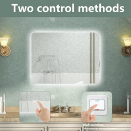 AVER-GROWTH Led Bathroom Mirror With Light 3 Colour Backlit Bluetooth Shaver Socket Demister Touch/wall Switch Vertical/horizontal 700X500mm - thumbnail 8