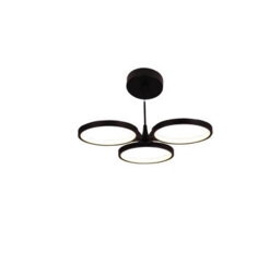 Harper Living Led Pendant Light, Modern Ceiling Lamp With 3 Dimmable Circular Rings, Adjustable Height, Black Finish - thumbnail 2