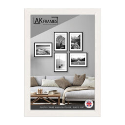 "AK Frames Sleek 12X10"" White Thin Modern Picture Frame - Slim And Design For Posters, Prints And Photos - Elegant Wall Frame Decor" - thumbnail 1
