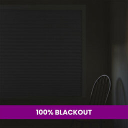 Furnished Stick On Blackout Blinds - No Drill Pleated Shades, Removable Blockout Shutters, Black (W)85Cm X (L)210Cm - thumbnail 3