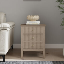 Melody Maison Pair Of 3 Drawer Bedside Tables - Hales Pale Wood Range - thumbnail 4
