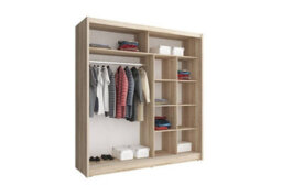 Arte Elegant Maja Iii Sliding Door Wardrobe H2140mm W2000mm D620mm In White - Luxurious Storage Solution With Mirrored Accents - thumbnail 2
