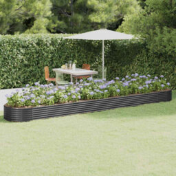 Walplus Garden Raised Bed Galvanised Steel 544X100X36 Cm Anthracite - thumbnail 1