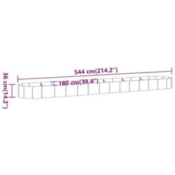 Walplus Garden Raised Bed Galvanised Steel 544X100X36 Cm Anthracite - thumbnail 6