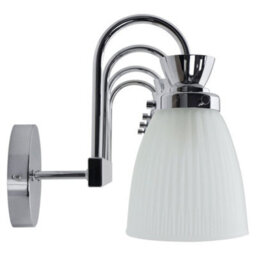 Long Life Lamps Company Modern 4 Bathroom Wall Light Chrome Ip44 Frosted Glass H3085 With G9 Led 5W Warm White - thumbnail 6