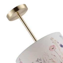 Happy Homewares Classic Satin Gold Ceiling Light Fixture To Showcase Lamp Shades - thumbnail 2