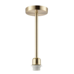 Happy Homewares Classic Satin Gold Ceiling Light Fixture To Showcase Lamp Shades - thumbnail 1