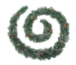 Best Artificial 12Ft Frosted Colorado Christmas Garland Bannister Fireplace Staircase - thumbnail 1