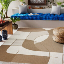 RugsX Flat 48982265 Sisal Carpet Geometric - Natural Beige Straw Color, String 120X170 Cm - thumbnail 1