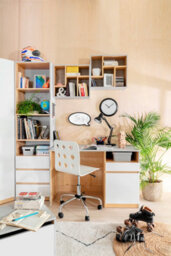 Impact Furniture Bookcase Shelving Unit Open Storage Drawer Cabinet White Gloss Light Grey Nandu - thumbnail 6