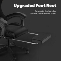 Onemill Ergonomic Gaming Chair With With Footrest, Height-Adjustable Office & Computer Chair(Black) - thumbnail 5