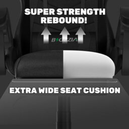 Onemill Ergonomic Gaming Chair With With Footrest, Height-Adjustable Office & Computer Chair(Black) - thumbnail 2