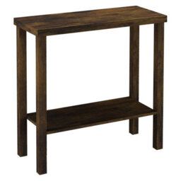 Urbn-Living Urbnliving 75Cm Height 2-Tier Wooden Narrow Console Side Rustic Brown Table Entryway Hallway Furniture Home Office Unit - thumbnail 3