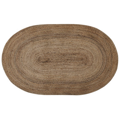 Beliani Rug Demirci Beige 100 X 150 Cm Jute - image 1