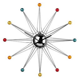 Orsina Multicoloured Plastic Balls Wall Clock, Round Clock With Vibrant Hour Ends, Decorative Clocks Display - thumbnail 1