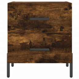 Berkfield Modern Bedside Cabinets 2 Pcs Smoked Oak 40X35X47.5 Cm Engineered Wood - thumbnail 6