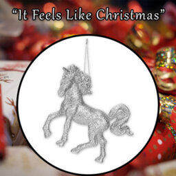 Christmas Tree Decoration Hanging Glitter Unicorn Ornament Silver - thumbnail 7