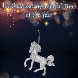 Christmas Tree Decoration Hanging Glitter Unicorn Ornament Silver - thumbnail 3