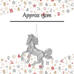Christmas Tree Decoration Hanging Glitter Unicorn Ornament Silver - thumbnail 2