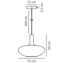 Nordlux Alton Glass Pendant Light Hand Blown Black,mains - thumbnail 6
