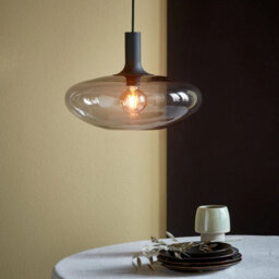 Nordlux Alton Glass Pendant Light Hand Blown Black,mains - thumbnail 1