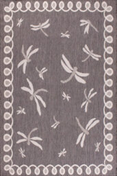 Grey Outdoor Rug, Animal Bordered Stain-Resistant Rug For Patio Decks Garden Balcony, Modern Outdoor Area Rug-120Cm (Circle) - thumbnail 4