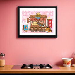 GB Eye Fuzzballs Ramen Shop 30 X 40Cm Framed Collector Print - thumbnail 2