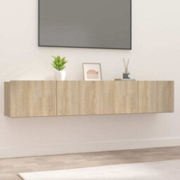 Walplus Tv Cabinets 2 Pcs Sonoma Oak 80X30X30 Cm Engineered Wood - thumbnail 1