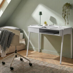 Wyld And Coco Nexa Compact Home Office Desk White With Drawer And Shelf - 107 X 48 Cm - thumbnail 2