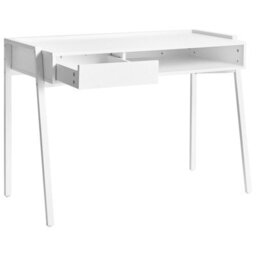 Wyld And Coco Nexa Compact Home Office Desk White With Drawer And Shelf - 107 X 48 Cm - thumbnail 4