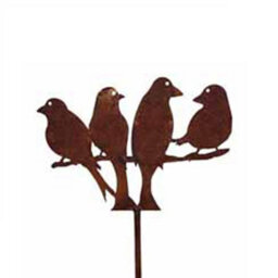 Poppy Forge Love Doves 5Ft (Pack Of 2) - Hand Made Traditional Forge, Plant Border Supports - Steel - W10 X H170 Cm - Bare Metal/ready To Rust - thumbnail 1