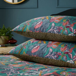 Wylder Viranai Exotic Floral Duvet Set, Super King, Blue - thumbnail 3