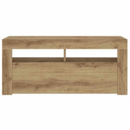 Berkfield Tv Cabinet With Led Lights Artisan Oak 90X35X40 Cm Engineered Wood - thumbnail 7