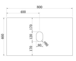 Affine 800mm Countertop Bathroom Vanity Unit Basin Wall Hung Furniture Soft Close Black - thumbnail 7