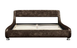 Comfy Living 5Ft Mallorca Crushed Velvet Bed Frame Brown - thumbnail 2
