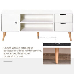 Homcom Modern Tv Stand W/ Storage Shelf Media Console Table Entertainment Center - thumbnail 7