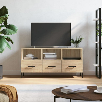 Vidaxl Tv Cabinet Sonoma Oak 102X36X50 Cm Engineered Wood - image 1