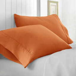 Ameha Pillowcase Pair Rust Microfiber Pillowcase-Soft Envelope Closure Pillowcase, Machine Washable Bedding Pillow Cover 50X75Cm - thumbnail 5