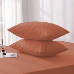 Ameha Pillowcase Pair Rust Microfiber Pillowcase-Soft Envelope Closure Pillowcase, Machine Washable Bedding Pillow Cover 50X75Cm - thumbnail 4