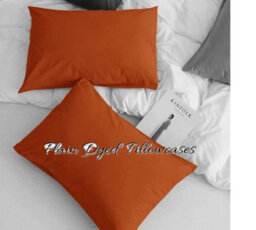 Ameha Pillowcase Pair Rust Microfiber Pillowcase-Soft Envelope Closure Pillowcase, Machine Washable Bedding Pillow Cover 50X75Cm - thumbnail 1