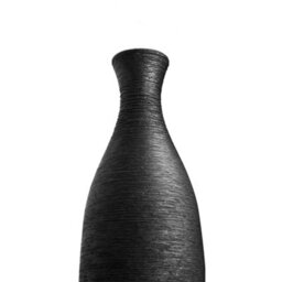 Living And Home Black Modern Tall Porcelain Vase Desktop Art Decoration 34Cm (H) - thumbnail 6