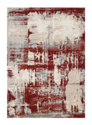 Red Luxurious Modern Easy To Clean Abstract Rug For Living Room, Bedroom - 66 X 229 (Runner) - thumbnail 7