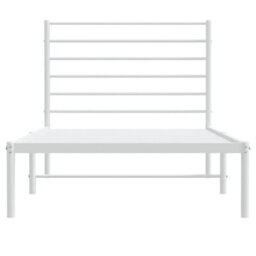 Vidaxl Metal Bed Frame Without Mattress With Headboard White 100X190Cm - thumbnail 6