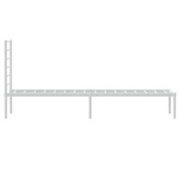 Vidaxl Metal Bed Frame Without Mattress With Headboard White 100X190Cm - thumbnail 7