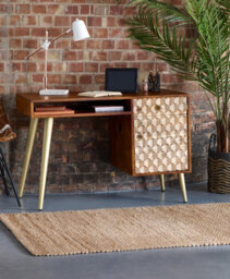 Worcester Edison Modern Stylish 1 Drawer Desk - thumbnail 1