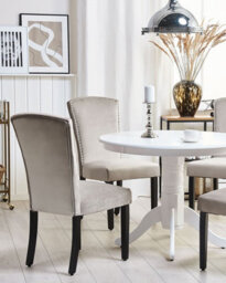 Beliani Set Of 2 Dining Chairs Piseco Velvet Grey - thumbnail 2