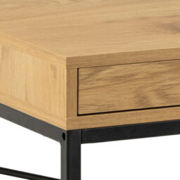Furniture To Go Seaford Office Desk With 1 Drawer In Black And Oak - thumbnail 7